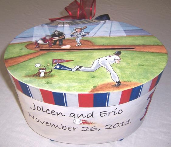 Wedding Card Box She's a Yankees fan he loves Boston a match made in