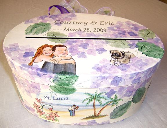 Wedding Gift Card Box Mache wedding gift card box given to the happy 